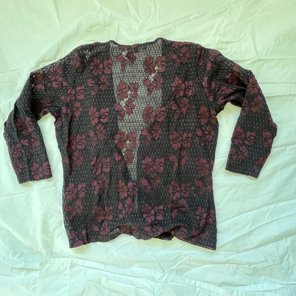 Karen Kane Sheer Mesh Floral Top - Picture 4 of 4